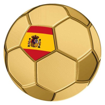 Spain Golden Football 1/1000 Oz Gold Coin