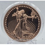 St Gaudens Walking Liberty 1oz 999 Fine Copper Round GOLD AND SILVER BULLION
