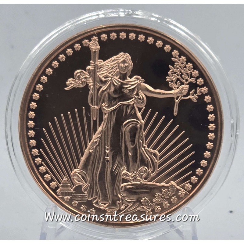 St Gaudens Walking Liberty 1oz 999 Fine Copper Round GOLD AND SILVER BULLION
