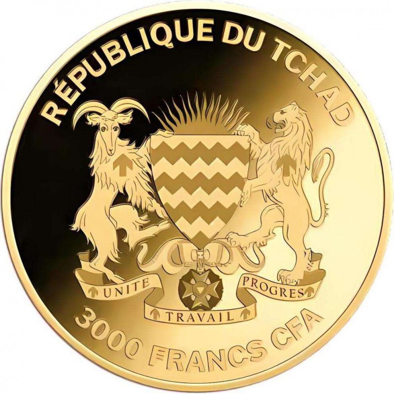 AFRICAN BUFFALO 1/1000 Oz Gold Coin 3000 Francs Chad 2024 GOLD AND SILVER BULLION