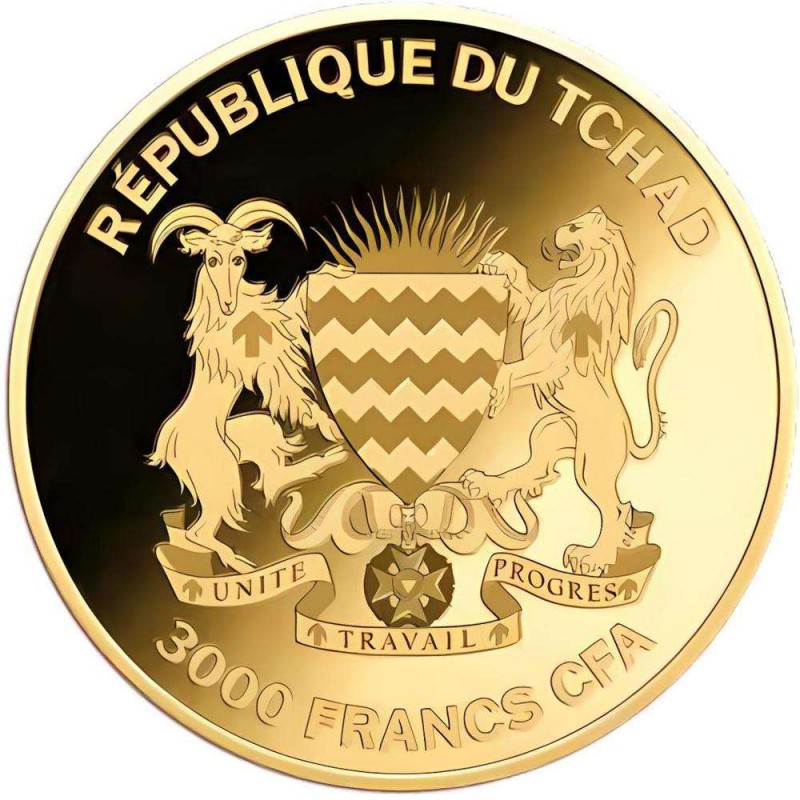 SURGEONFISH 1/1000 Oz Gold coin 3000 Francs Chad 2024 GOLD AND SILVER BULLION