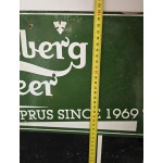 Cyprus Vintage Carlsberg beer Rare Price Cardboard AD Sign 1970 ANTIQUES & OTHER COLLECTIBLES