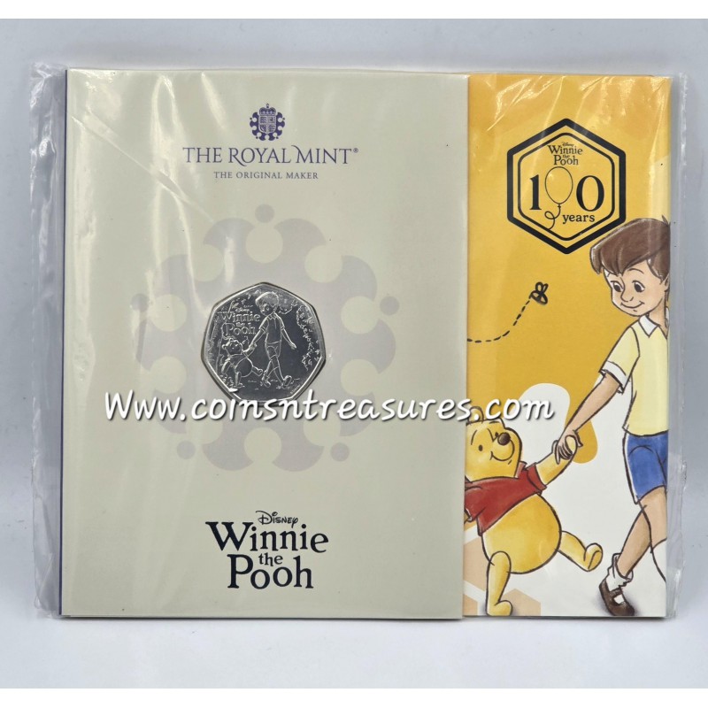 Winnie the Pooh Loyalty 2026 UK 50p BU Coin in Blister WORLD COINS
