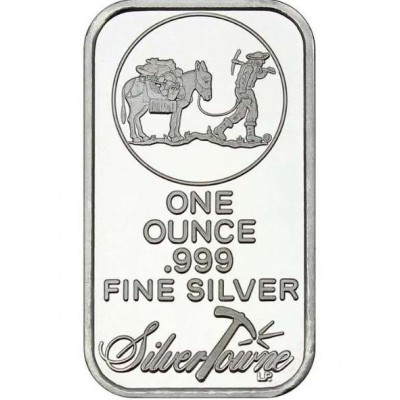 Silver Towne 1 oz .999 Prospector Silver Bar