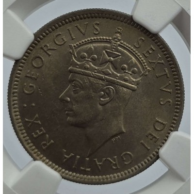 CYPRUS 1 SHILLING COIN 1949 UNC NGC MS64