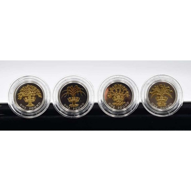 UK 2008 £1 Silver Proof 25th Anniversary 14 Coin Set Collection by Royal mint SPECIAL OFFERS