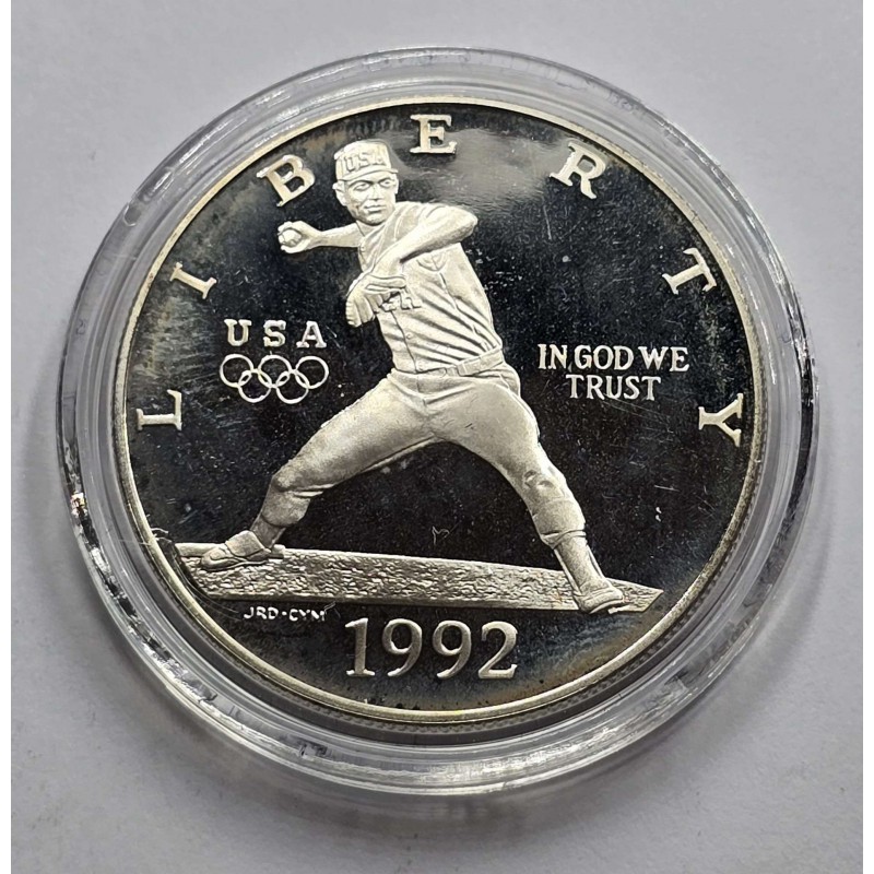 USA 1992 Barcelona Olympics baseball Silver Dollar Coin WORLD COINS