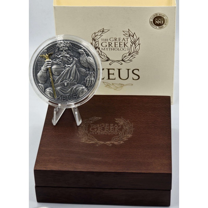 ZEUS Great Greek Mythology 3 Oz Silver Coin Cameroon 2025 GOLD AND SILVER BULLION