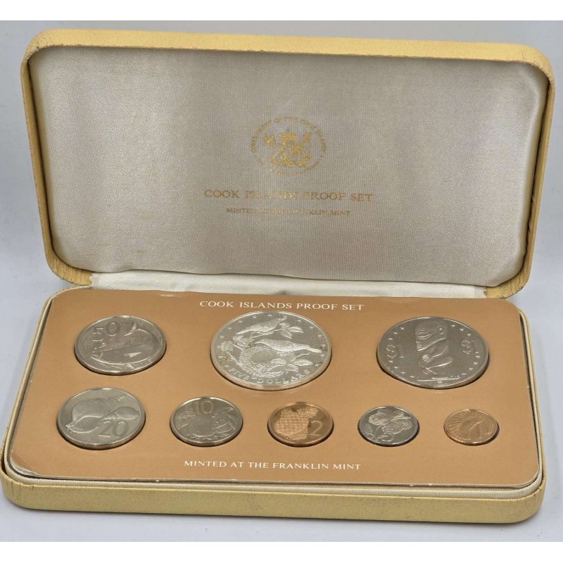 COOK ISLANDS 1978 SILVER PROOF COIN SET IN Box + COA WORLD COINS