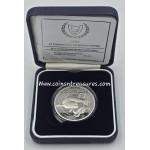 CYPRUS 2005 SILVER PROOF 1 POUND MONACHUS SEAL BOX + COA WORLD COINS