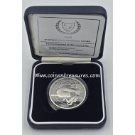 CYPRUS 2005 SILVER PROOF 1 POUND MONACHUS SEAL BOX + COA