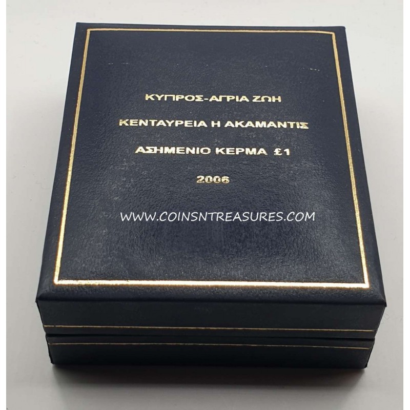 CYPRUS 2006 SILVER PROOF 1 POUND AKAMANTIS FLOWER WORLD COINS
