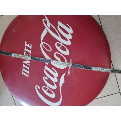 VINTAGE ADVERTISEMENT ORIGINAL COCA COLA LARGE MEDAL SINGH - CYPRUS 1950 's