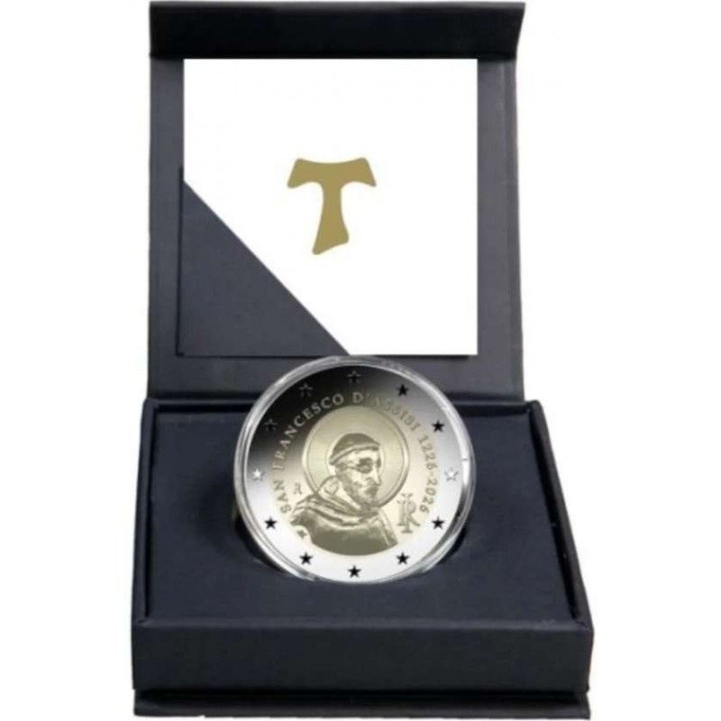 Italy 2 Euro coin St. Francis of Assisi 2026 Proof BE WORLD COINS