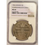 JAMAICA 5 SHILLINGS COIN 1966 GAMES NGC MS66 WORLD COINS