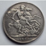 GREAT BRITAIN UK 1890 CROWN SILVER COIN QUEEN VICTORIA WORLD COINS