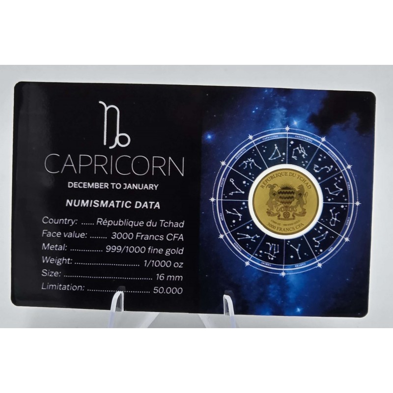 ZODIAC SIGNS CAPRICORN 1/1000 Oz Gold Coin GOLD AND SILVER BULLION