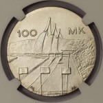 FINLAND SILVER 100 MARKKAA 1989 SKI LAHTI NGC MS67 WORLD COINS
