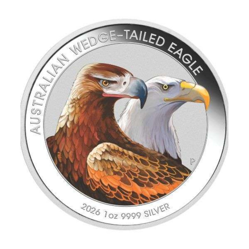 Australian Wedge Tailed Eagle 2026 1oz Silver Coin in Card GOLD AND SILVER BULLION