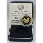 CYPRUS 1988 PROOF 20 CENT ZENON KITIEUS 1989 COIN WORLD COINS