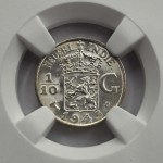NETHERLANDS 1945 P COIN EAST INDIES 1/10 GULDEN NGC MS65 WORLD COINS