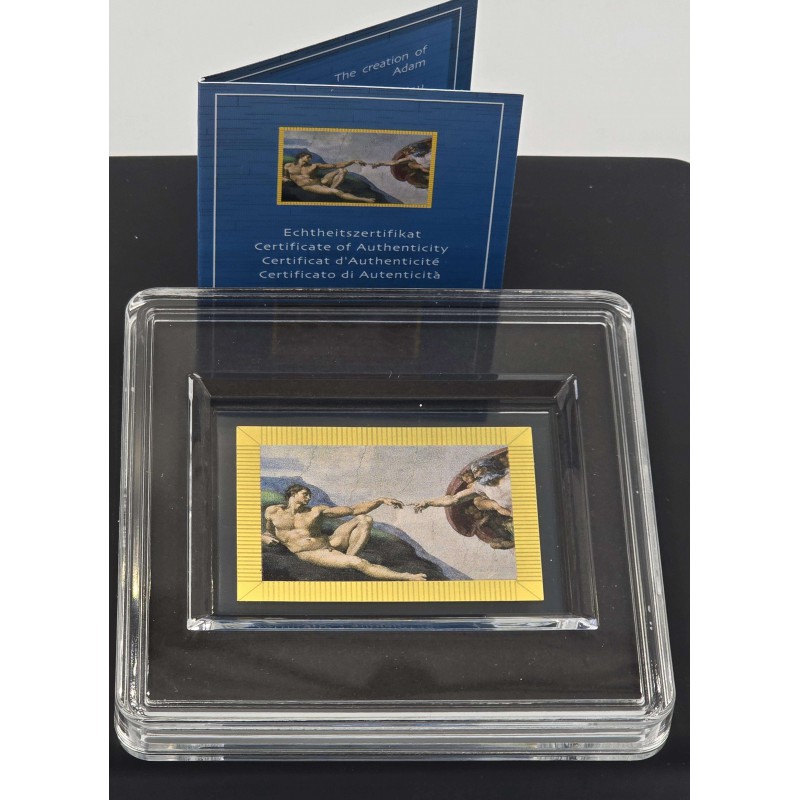 Michelangelo The creation of Adam 1/200 Oz Gold .999 coin Tokelau 2 dollars GOLD AND SILVER BULLION