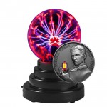 NIKOLA TESLA Bulb Inlay 2 Oz Silver Coin Cameroun 2023 GOLD AND SILVER BULLION