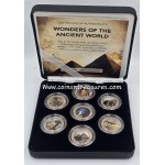 Wonders of the World 2 - set collection of 7 colored coins WORLD COINS