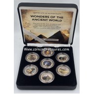 Wonders of the World 2 - set collection of 7 colored coins
