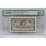 CYPRUS 5 SHILLINGS BANKNOTE 1952 QEII PMG 35 EPQ RARE P30 WORLD BANKNOTES