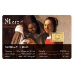 Vermeer Girl with a Wineglass 1/1000 Oz Gold Coin 3000 Francs Chad 2024 GOLD AND SILVER BULLION