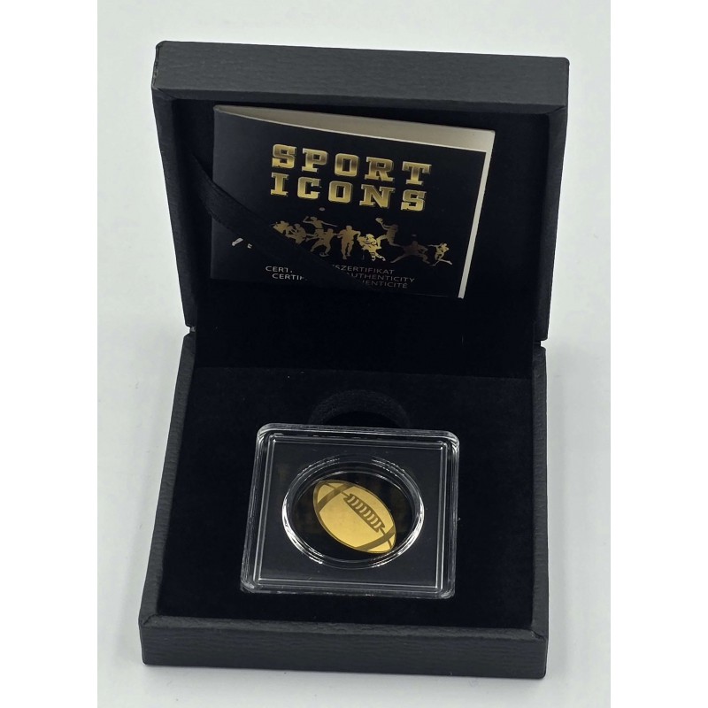 American Football 1/1000 Oz Gold Coin 3000 Francs Chad GOLD AND SILVER BULLION