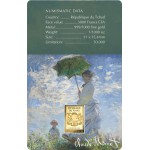 Monet Woman with Parasol 1/1000 Oz Gold Coin 3000 Francs Chad 2024 GOLD AND SILVER BULLION