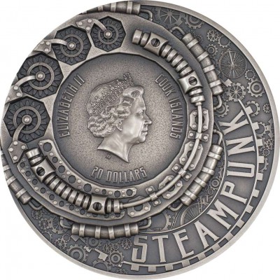 Cook Islands 2022 NAUTILUS Steampunk 3 Oz Silver Coin