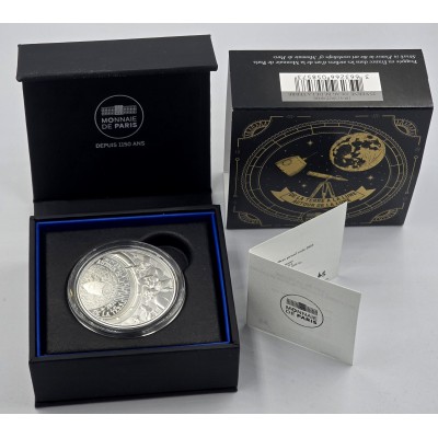 France 2025 Jules Verne from the earth to the moon Proof Silver Coin