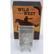 OUTLAW BILLY THE KID Wild West 1 Oz Silver Coin bar Niue 2023