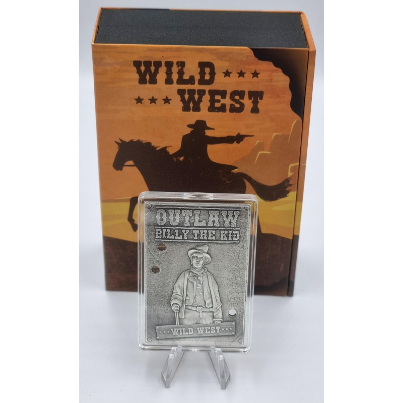 OUTLAW BILLY THE KID Wild West 1 Oz Silver Coin bar Niue 2023 GOLD AND SILVER BULLION