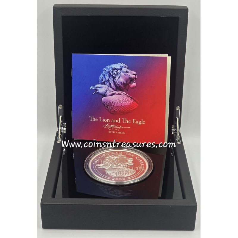 UK The Lion and The Eagle 2026 5oz Silver Proof Coin GOLD AND SILVER BULLION