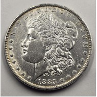 US AMERICA MORGAN SILVER DOLLAR COIN 1885 AU