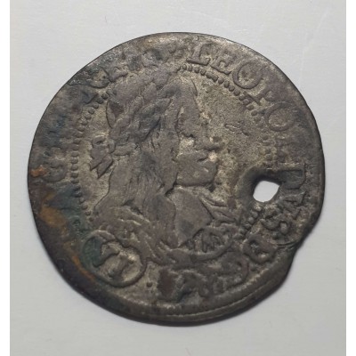 Austria Habsburg 6 kreuzer leopold I 1669 silver