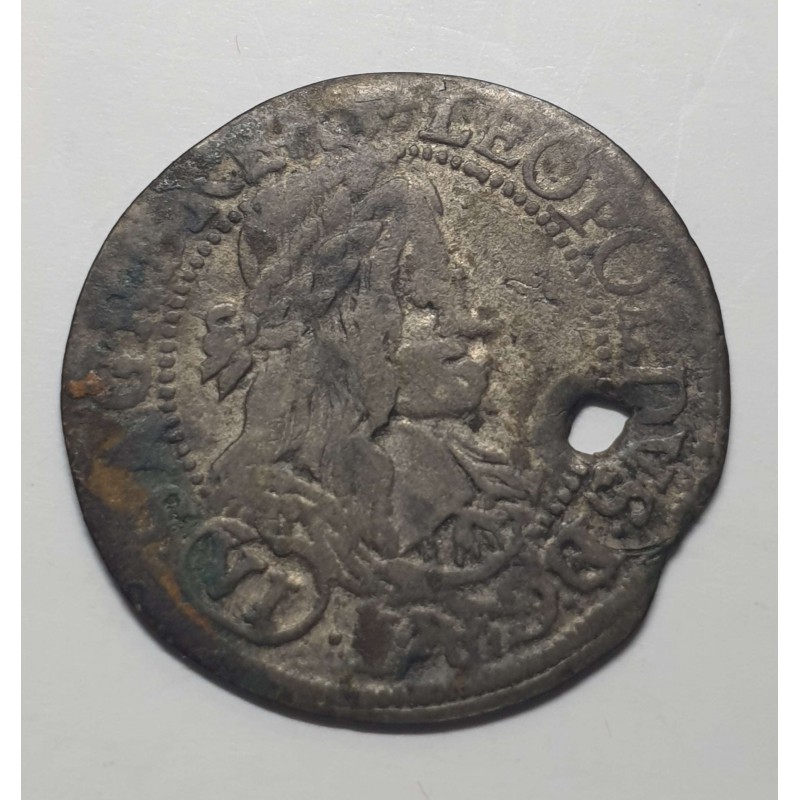 Austria Habsburg 6 kreuzer leopold I 1669 silver WORLD COINS