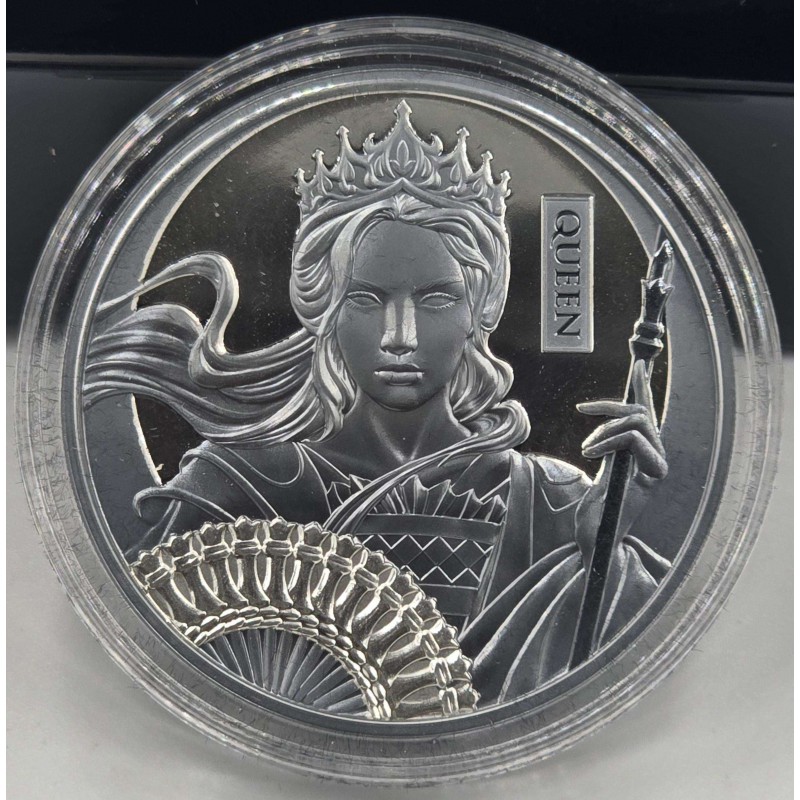 NIUE 2025 $1 Chess QUEEN 1oz Silver Black Proof Coin GOLD AND SILVER BULLION