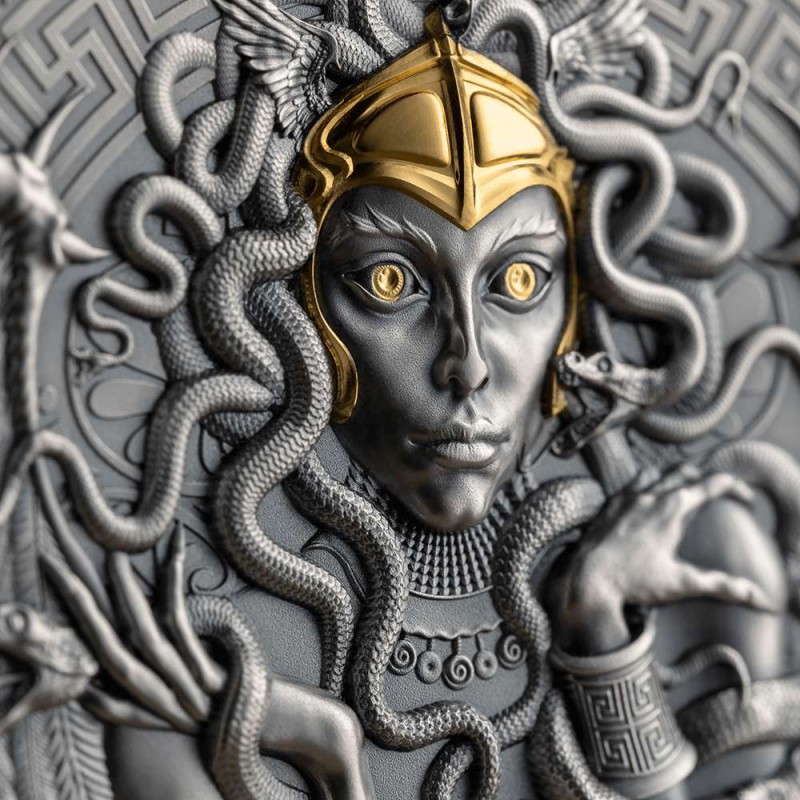 Medusa 2023 Great Greek Mythology 2 Oz Silver Coin GOLD AND SILVER BULLION