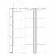 Optima 5 coin sheets, for 15 coins up to 42 mm Ø, clear