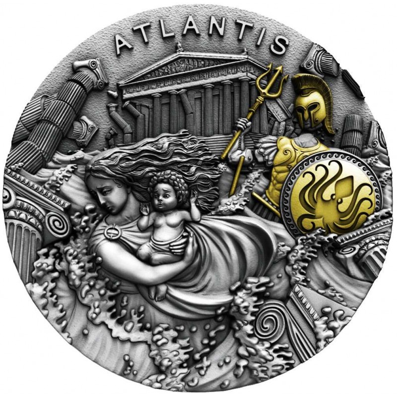 Niue Island ATLANTIS series LEGENDARY LANDS Silver Coin 2019 GOLD AND SILVER BULLION