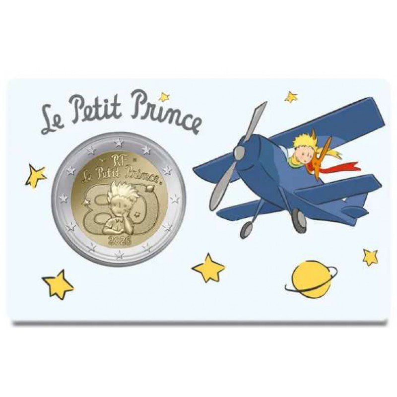France 2026 The Little Prince 4 x coin cards 2 euro Coins WORLD COINS