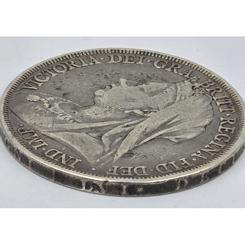 GREAT BRITAIN UK 1893 CROWN SILVER COIN QUEEN VICTORIA LVI WORLD COINS