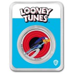 Samoa 1 oz silver Coin Looney Toons ROAD RUNNER 2023 COLOURED GOLD AND SILVER BULLION