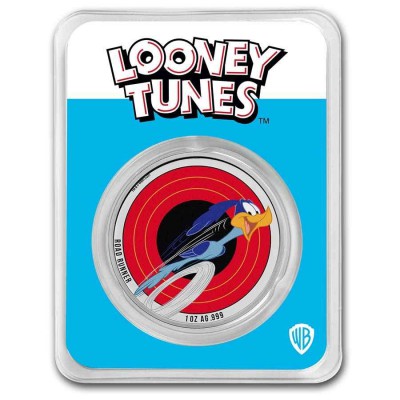 Samoa 1 oz silver Coin Looney Toons ROAD RUNNER 2023 COLOURED