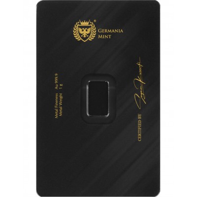 Germania Pure Gold bar 999.9 1 gr sealed in Blister pack